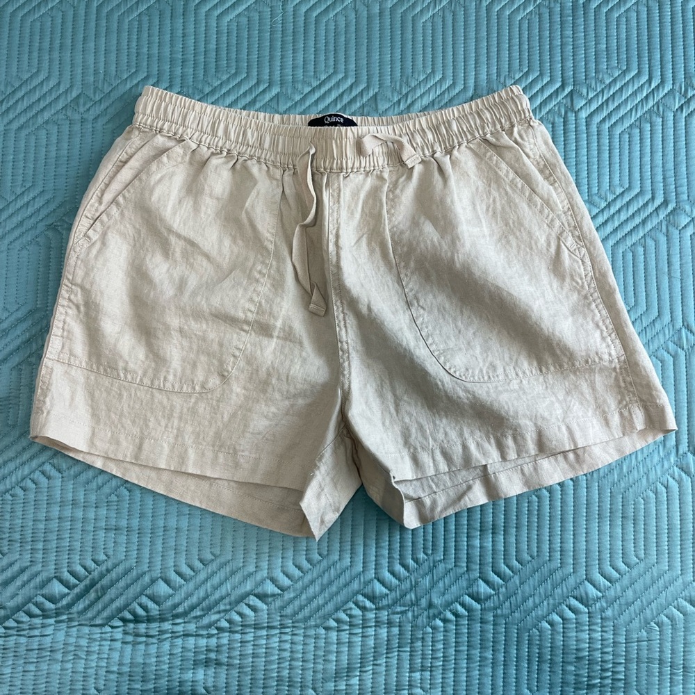 Quince drawstring European linen shorts